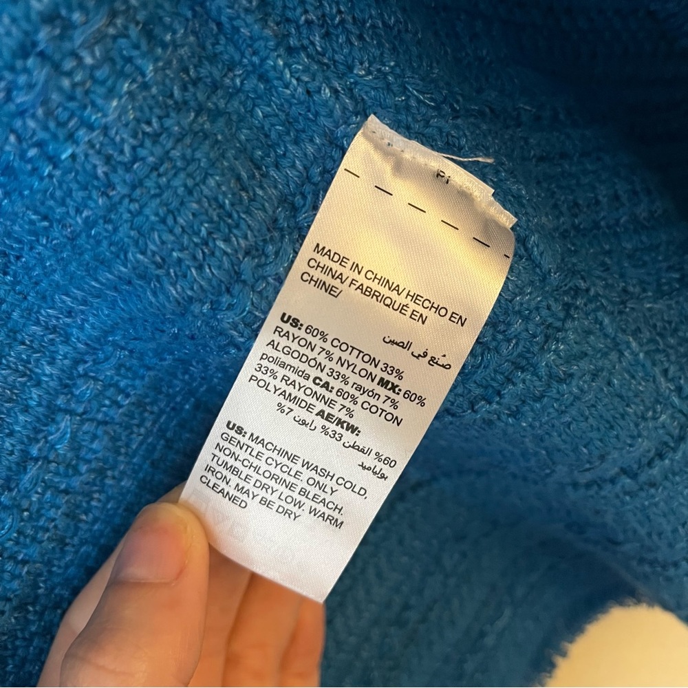 Chico’s Textured Jacket Cardigan Business Wear Simply Cyan 2 US Large - Picture 8 of 12